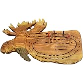 Lipco Cabin Decor Moose Cribbage Board, Wood