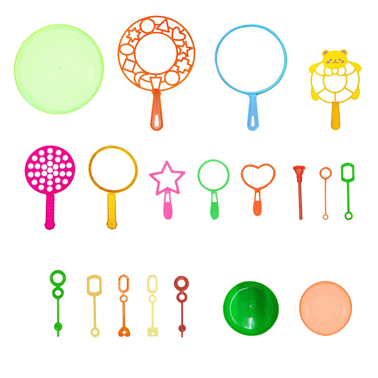 UBSIUH 19Pcs Bubble Stick Set, Large And Small Bubble Stick, Tray, Bubble Blowing Tool Set, Suitable For Outdoor Use In Gardens, Parks, And Beaches.