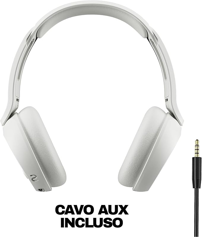 Icon 180 Wireless On-Ear Bluetooth Headphones, Up to 50 Hours Battery, Lightweight and Travel Ready, Secure Fit, Sweat and Water Resistant, Microphone iPhone Android - Bone