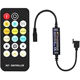 PAUTIX RF Remote Dimmer CCT Tunable COB LED Strip Lights,17-Key Wireless Remote and Controller DC 5-24V for CCT COB LED Tape Lights,Timer Function