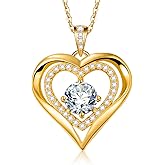 Ctarlitu Moissanite Necklace for Women 1CT Heart Moissanite Diamond Pendant Necklace Women 925 Sterling Silver Solitaire Necklace