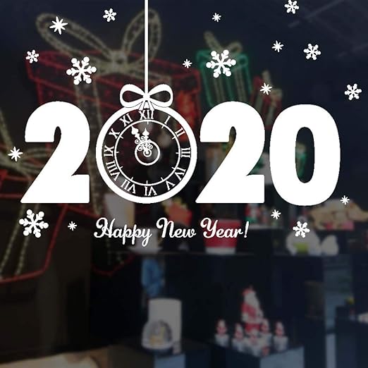 Zhuziji Creativewall Pegado Con Decoracion De Ventana De Pared Decorativa 2020 Carta Pegatinas De Pared Para Regalo De Hogar Ano Nuevo Navidad 72x48 Cm Amazon Es Hogar