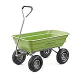 Gorilla Carts Poly Garden Dump Cart, 4 Cu Ft