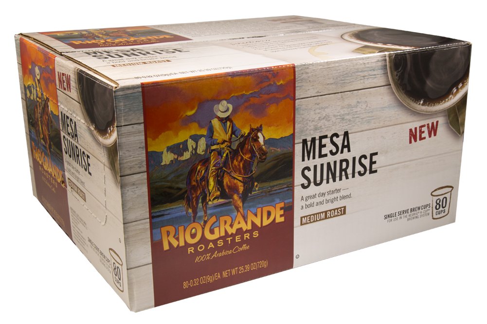 Rio Grande Roasters Mesa Sunrise Coffee Single Serve Cups, 80 Count (Compatible with 2.0 Keurig Brewers)