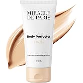 Miracle de Paris Body Coverage Perfector &ndash; Tattoo Cover Up Makeup Waterproof, Body Foundation &amp; Leg Makeup, Transfer-Resistant Body Concealer for Legs, Scars &amp; Uneven Skin Tone, 3.38 fl oz, Light