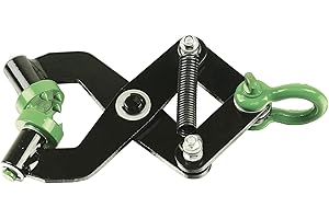 Brush Grubber Single Person Brush Grubber Mini with 12 Gripping Teeth and Spring Loaded Jaws Brush Up To 2 Inch Diameter, Black/Green