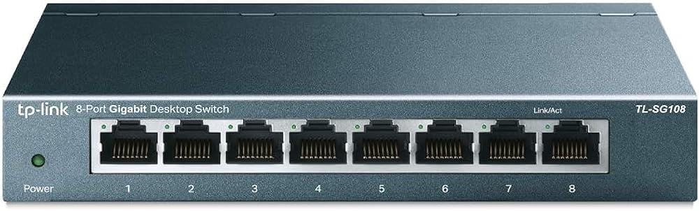 TP-Link TL-SG108 8-Port Gigabit Ethernet Switch Network Switch 10-100-1000 Mbps