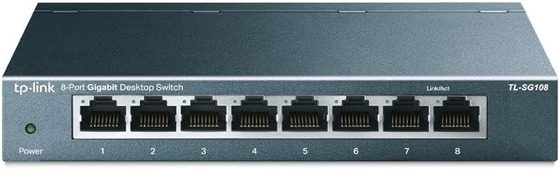 TP-Link TL-SG108 8-Port Gigabit Ethernet Switch Network Switch 10-100-1000 Mbps