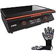 22" Electric Griddle Nonstick with Lid, 8001 E-Series Tabletop Large Griddle with Seasoning By Blackstone For Indoor and Outdoor Use, Wholesalehome Cloth Included