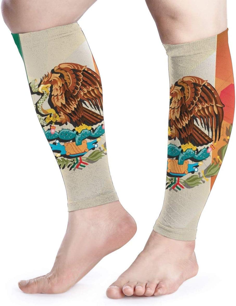 Amazon Com Blongtai Color Block Mexico Flag Calf Compression Sleeve Men Womens Running Leg Sleeve For Shin Splint Muscle Pain Relief 1 Pair Home Kitchen