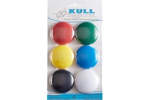 Kull Industries Multicolor Button Magnets Room Status Indicator Magnets for Hospitals, Exam Rooms, Schools, Durable, High Visibility, Easy Use, Reliable Room Status Solution, 6pcs Pack