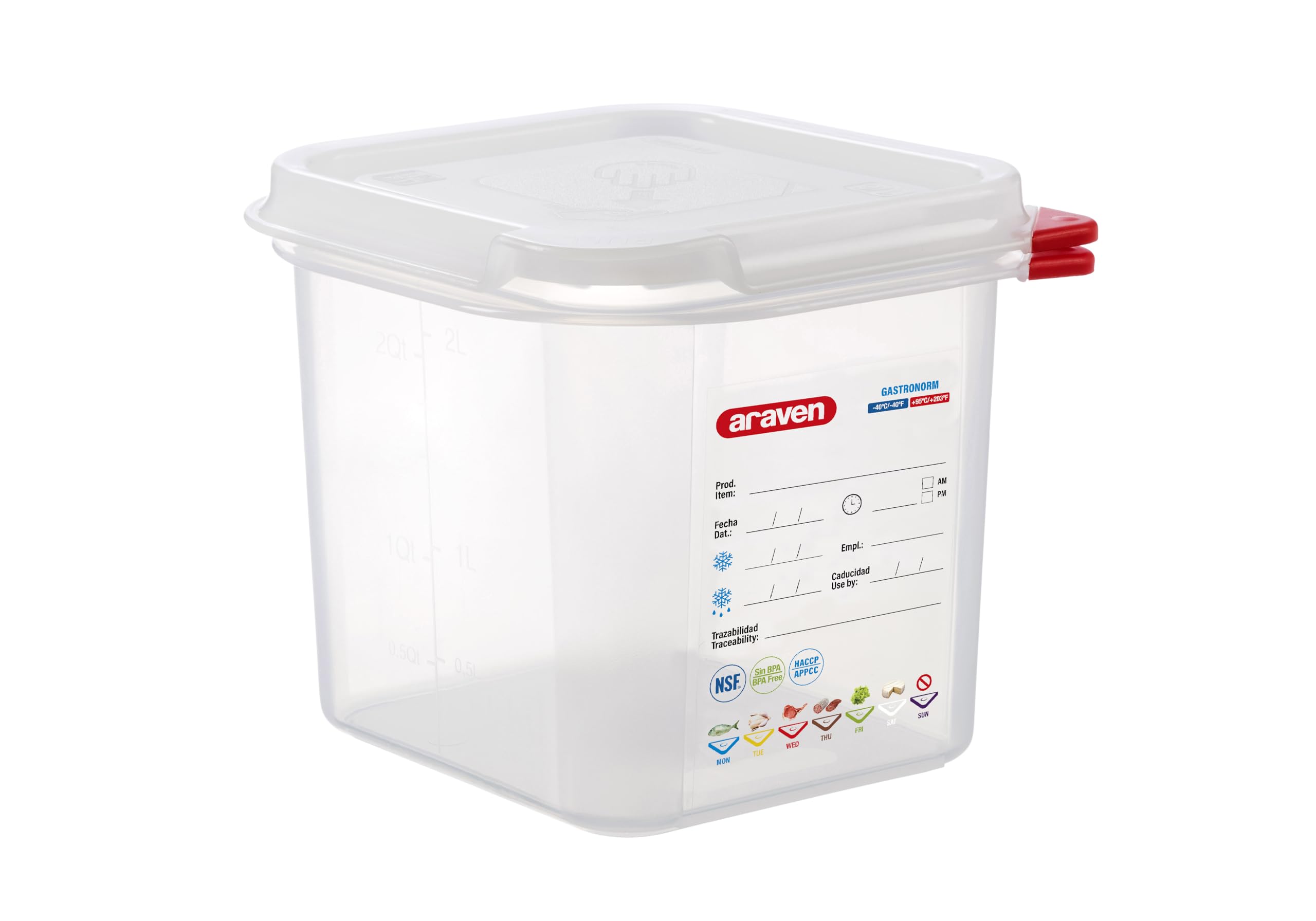 Araven Air-Tight Box 1/6, 2.6 L, 17 x 16 x 15 cm