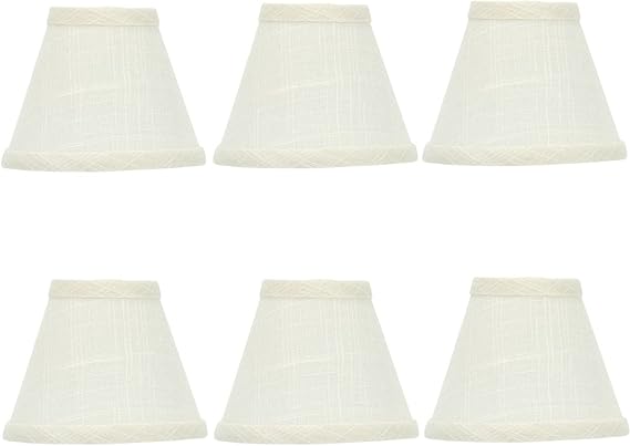 Upgradelights Off White Linen 5 Inch Empire Clip On Chandelier