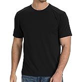 BAMBOO COOL Men's T-Shirts Short Sleeve Heavyweight Crew Neck T Shirt for Men Moisture Wicking Casual Tees