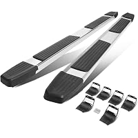 Speed Daddy 6.75" Side Steps For 09-14 Ford F150 Super Crew Cab – Nerf Bars Chrome/Black
