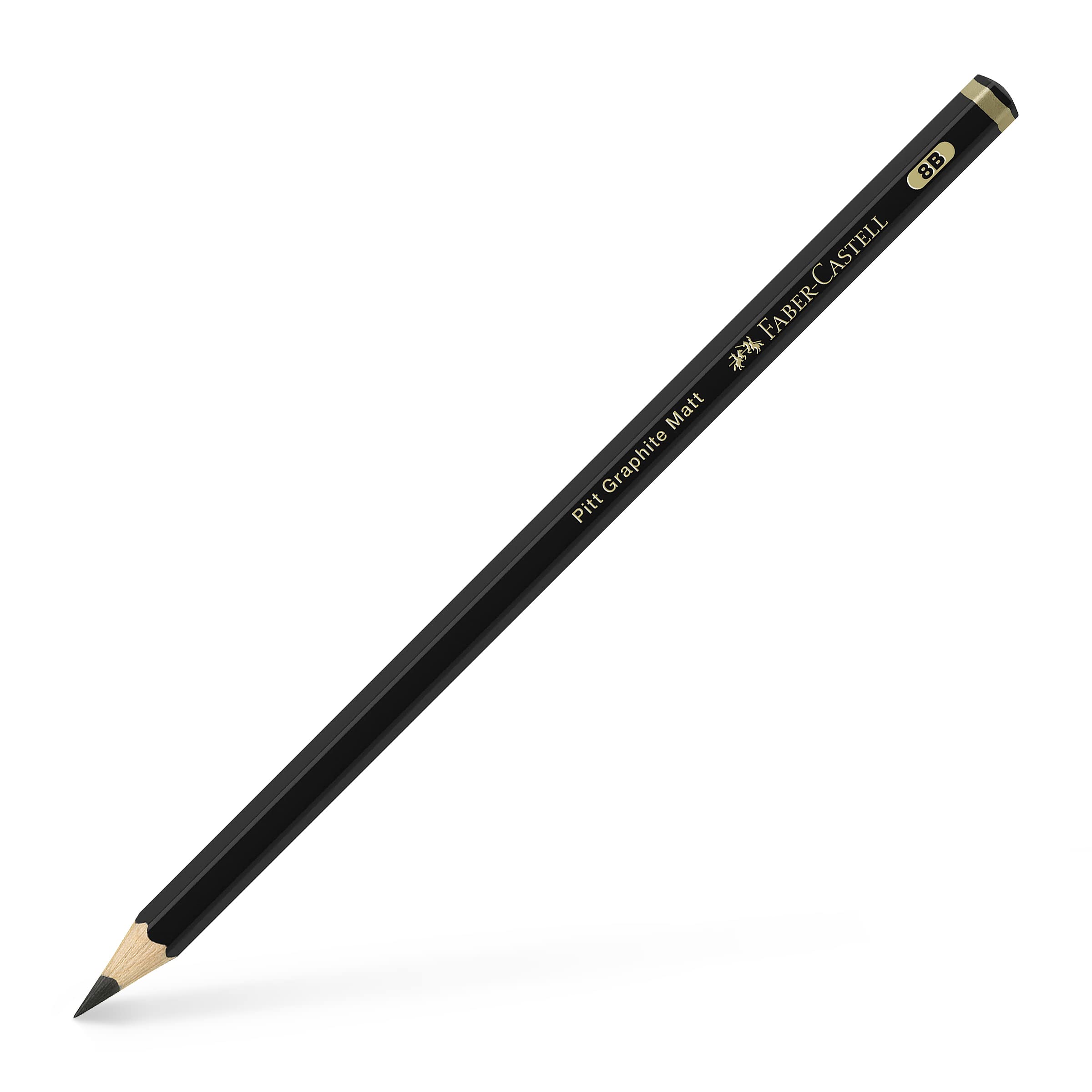 Faber-Castell 115208, Box 12 pencils pitt matte graphite, 8B, Black