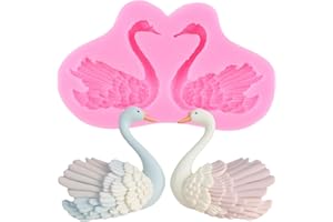 YIHUOMOLDS Swan Silicone Molds Swan Chocolate Fondant Mold for Sugar Cake Decorating Cupcake Topper Gum Paste Polymer Clay