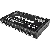 PRV AUDIO EQ7-15 7 Band Graphic Equalizer 15 Volt RCA Line-Level Output with Fader and Subwoofer Level Control for Car Audio