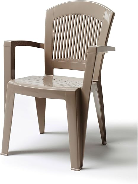 Scab Design Super Elegant High Back Garden Stacking Chair Brown