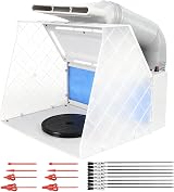 Magicrose Airbrush Spray Booth Kit with 8 LED Lights 16 Clips Adjustable Fan view 1