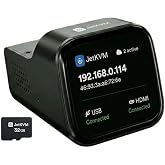 JetKVM IP KVM,Jet KVM Over IP, Ethernet IPKVM,Control Any Computer Remotely | Low Latency 1080P@60FPS,Touchscreen,32GB TF,HDMI USB-C,ATX DC Power Control Extension,Open Source,Data Center Home Lab Office