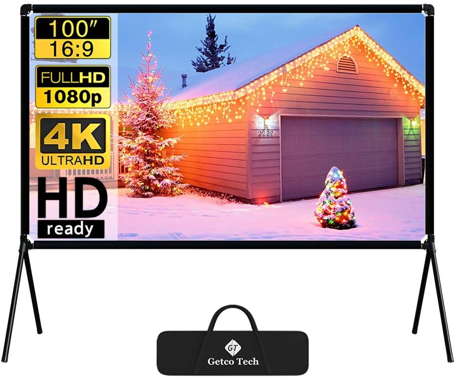 Projector Screen with Stand, WallMounted Projector Screen