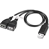USB Charger Cable, Electop USB A 2.0 Male to Dual USB Female Jack Y Splitter Charging Cable