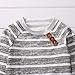 Newborn Baby Boys Girls Long Sleeve Striped T-Shirt Tops and Pants Outfit Set with Hat (3-6 Months, Grey)