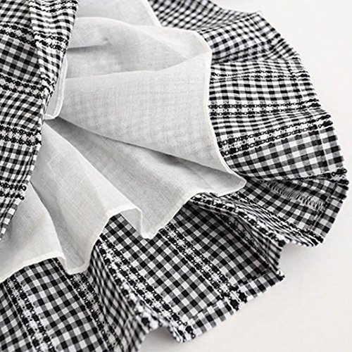 TiTCool Toddler Kids Baby Girls Clothes Plaid Bowknot Party Princess Dresses Skirt (Black, 3T) - Thumbnail 4