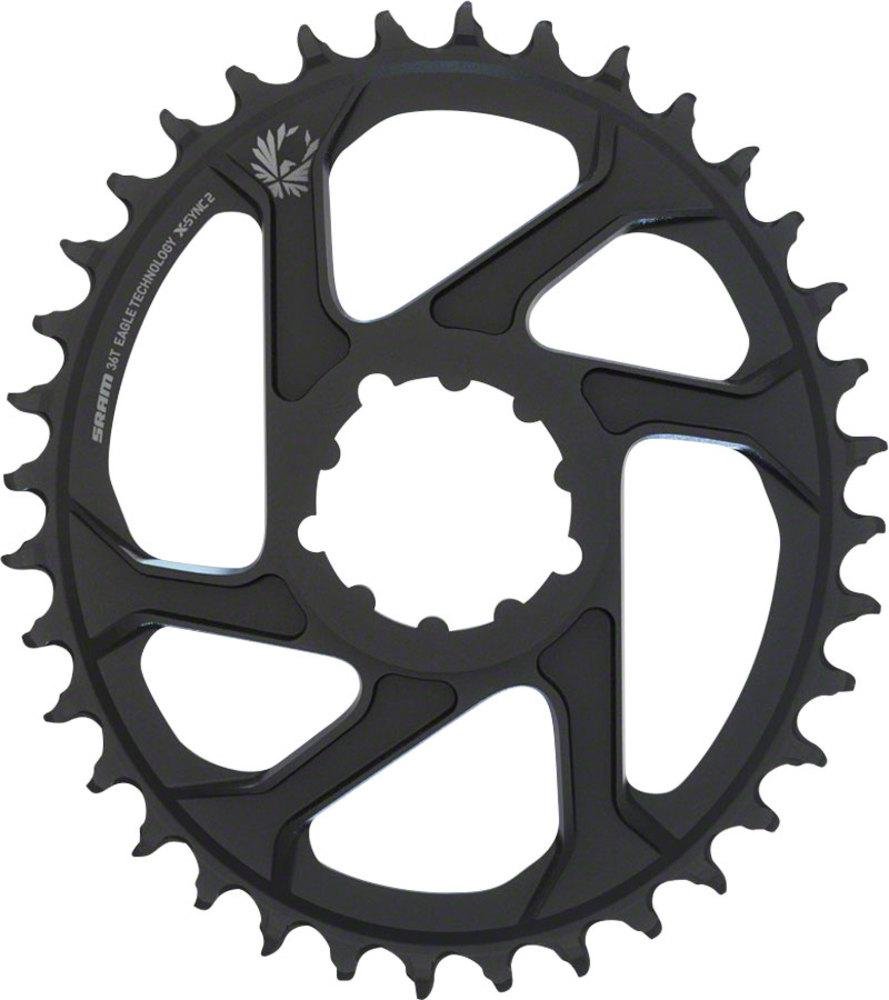 Sram Chain Ring X-Sync 2 Oval 36T Direct Mount 6mm Offset Alum Eagle Black: Black 36T