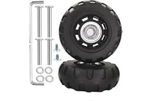 BFLAEPUN 1 Pair Luggage Wheels Replacement 75 * 24mm(2.95"x0.94") Case Wheels with 8mm Bearings Wheels for Suitcase and Inlin