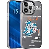 CHBSHENG Cool Design Phone Case for iPhone 16 Pro Case for Boys Men Aesthetic Shockproof Basketball Sneaker Sports Designer Cases Compatible with iPhone 16 Pro Blue