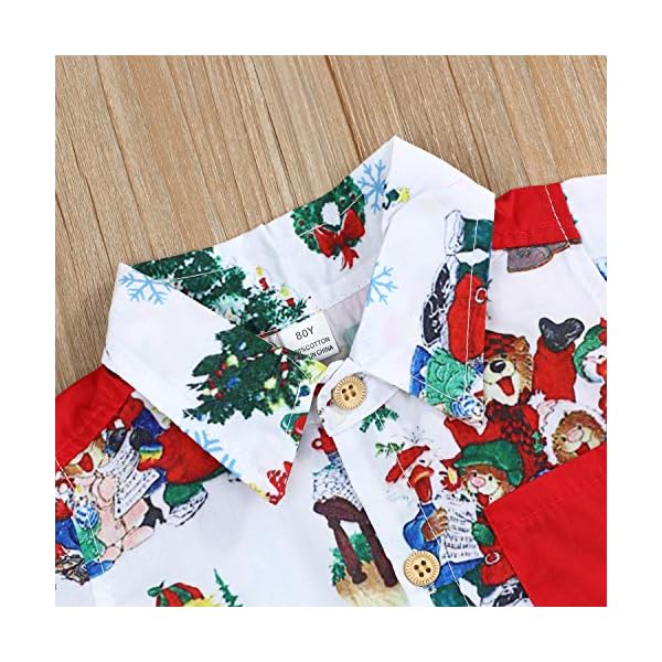 Christmas Outfits Toddler Kids Baby Boy Girl T-Shirt Tops Short Pants Clothes Set Costumes - Image 4