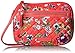 Vera Bradley Women's Cotton Little Crossbody Purse With RFID Protection, Coral Floral, One Size