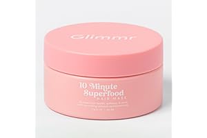 Glimmr 10-Minute Hair Mask for Damaged Hair – Deep Conditioner with Bonding Protein, Castor Oil & Superfood Extracts – Restores Shine, Reduces Breakage, Softens, Strengthens & Adds Fullness