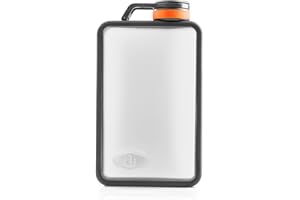 GSI Outdoors, Boulder 10 Flask, Rugged and Shatter-Resistant, Outdoor Hip Flask, Sand, 10 Fl oz, Color: Graphite