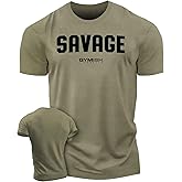 Savage Men's Workout Shirt for Men, Gym Funny Deadlift Lifting T-Shirt