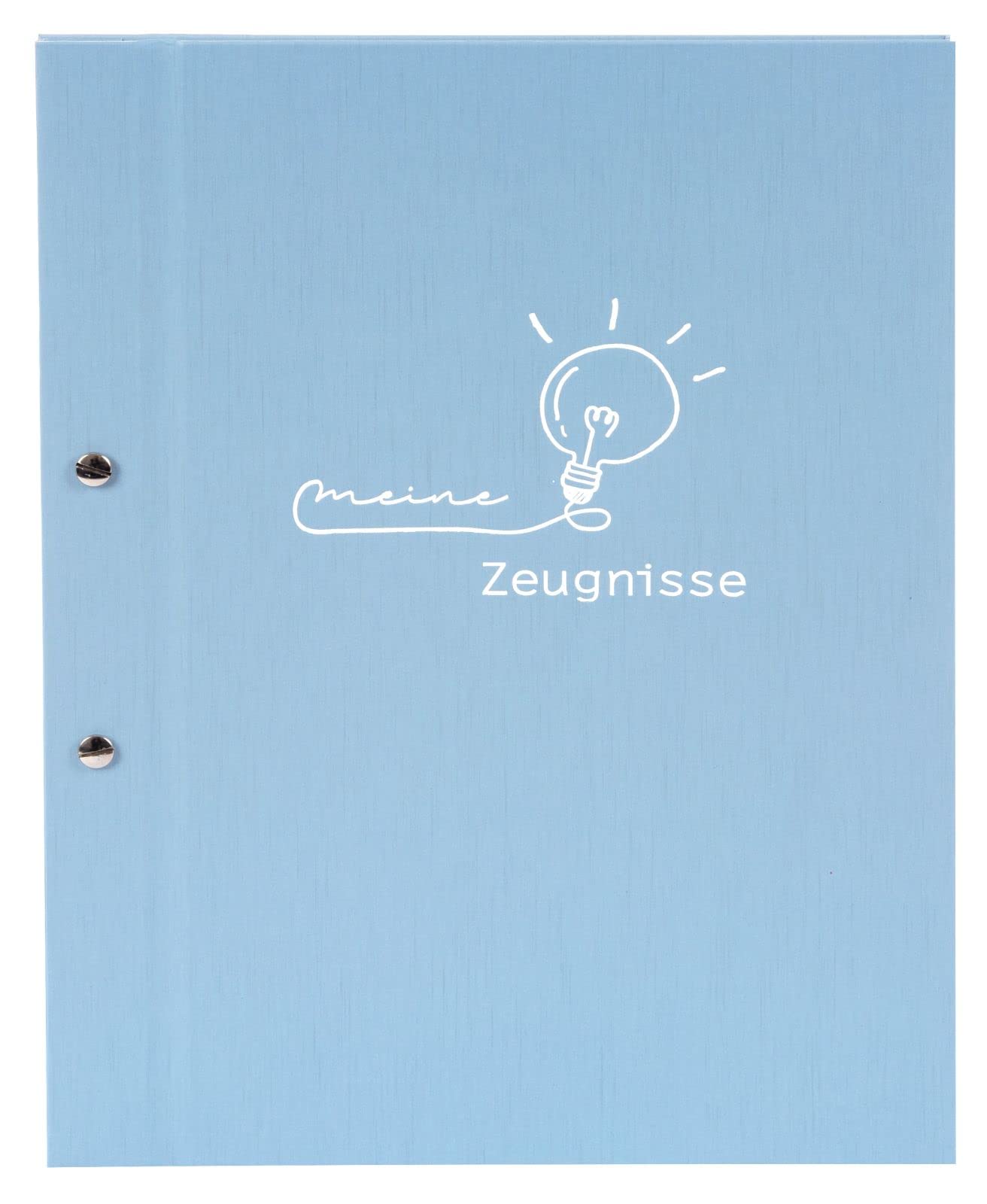 goldbuch 36 129 Certificate Folder Cheeky & Free Light Blue, Display Folder Dimensions 24 x 31.5 x 2 cm, 12 Transparent Pockets, Screw Closure for Removing The Sleeves, Cover Made of Art Print,