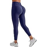 BRXL Scrunch Butt Lifting Leggings with Pockets for Women, 25" Tummy Control High Waisted No Front Seam Leggings Sapphire Blue