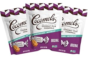 Cocomels Original Coconut Milk Caramels, 3.5 oz, 3 Pack, Dairy Free, Vegan, Organic