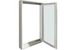 Window Well Supply - Argon Filled in-Swing Casement Basement Egress Window (27" W x 45" H), Vinyl Basement Window - Secure Windows, House Windows Replacement, White Vinyl Frame