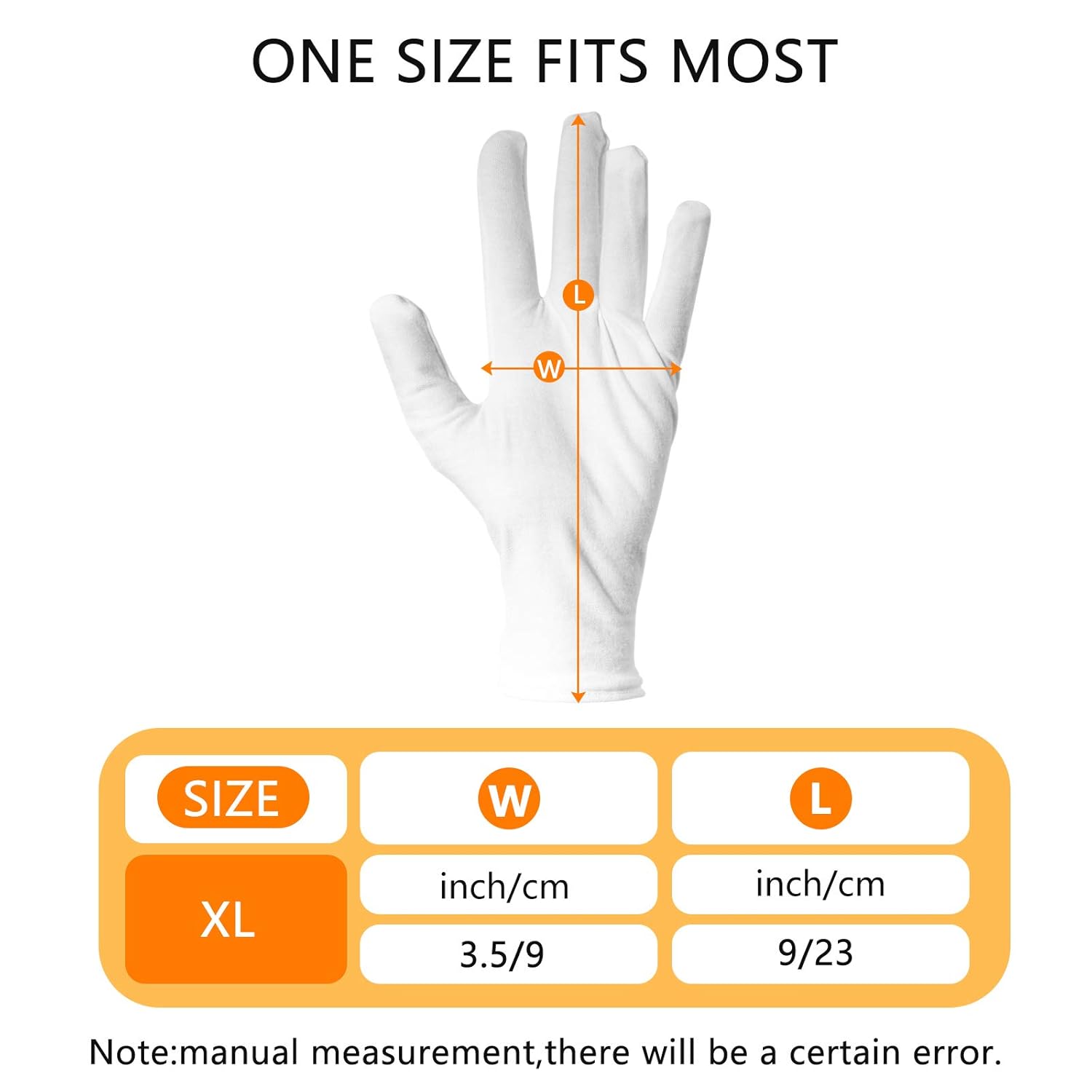 Occan White Cotton Hand Moisturizing Gloves Overnight for Men and Women, White Gloves for Moisturizing Hands, Eczema, Jewelry, Costume (6 Pairs) : Beauty