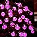 Qedertek Solar String Lights Outdoor,Bubble Globe Solar Lights 20foot 30 LED String Light Crystal Ball Lighting for Fairy Garden, Patio, Wedding, Party and Holiday Decorations (Pink)