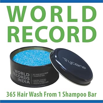 Trycone Keratin Shampoo Bar with Conditioner & Argan Oil, World Record of 365 Hair Wash from 100 Gm