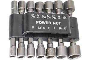 Hex Socket Driver Bit Set for Power Drills, 1/4 Inch Hex Bits for Electric Screwdrivers, Multi Size Tool Kit for DIY and Home