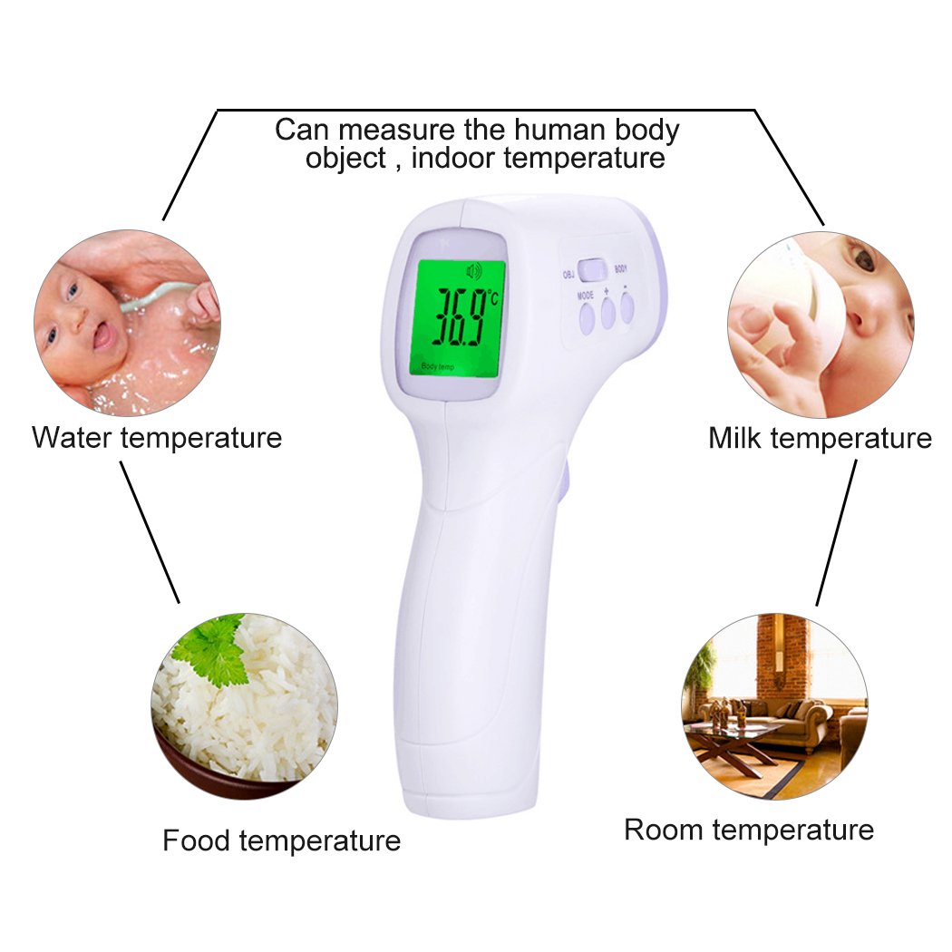 Digital Forehead Thermometer, HANGRUI Non Contact Accurate Dual Mode Infrared Thermometer for Baby Children and Adults