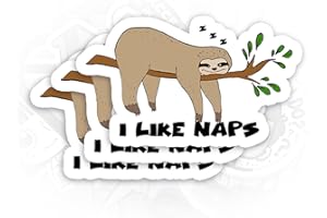 GAKI STORE I Like NAPS Sticker Kindle Stickers Book Stickers Aesthetic, Meme Cute Vinyl Stickers for Phone Laptop Computer Accessories Water Bottle Journal BookTok Funny Car Decals Waterproof (5pcs, 2.5’’)