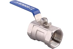 GOVALVE 1PC Ball Valve Stainless Steel - 1 1/4" NPT Female Standard Port 1-Piece Type Ball Valve For water oil and gas