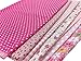 Misscrafts 7pcs 50 x 50cm Cotton Fabric DIY Making Supplies Craft Patchwork Fabric Bundle Fat Quarter Pre-Cut Quilt Squares for DIY Sewing Scrapbooking (Pink)