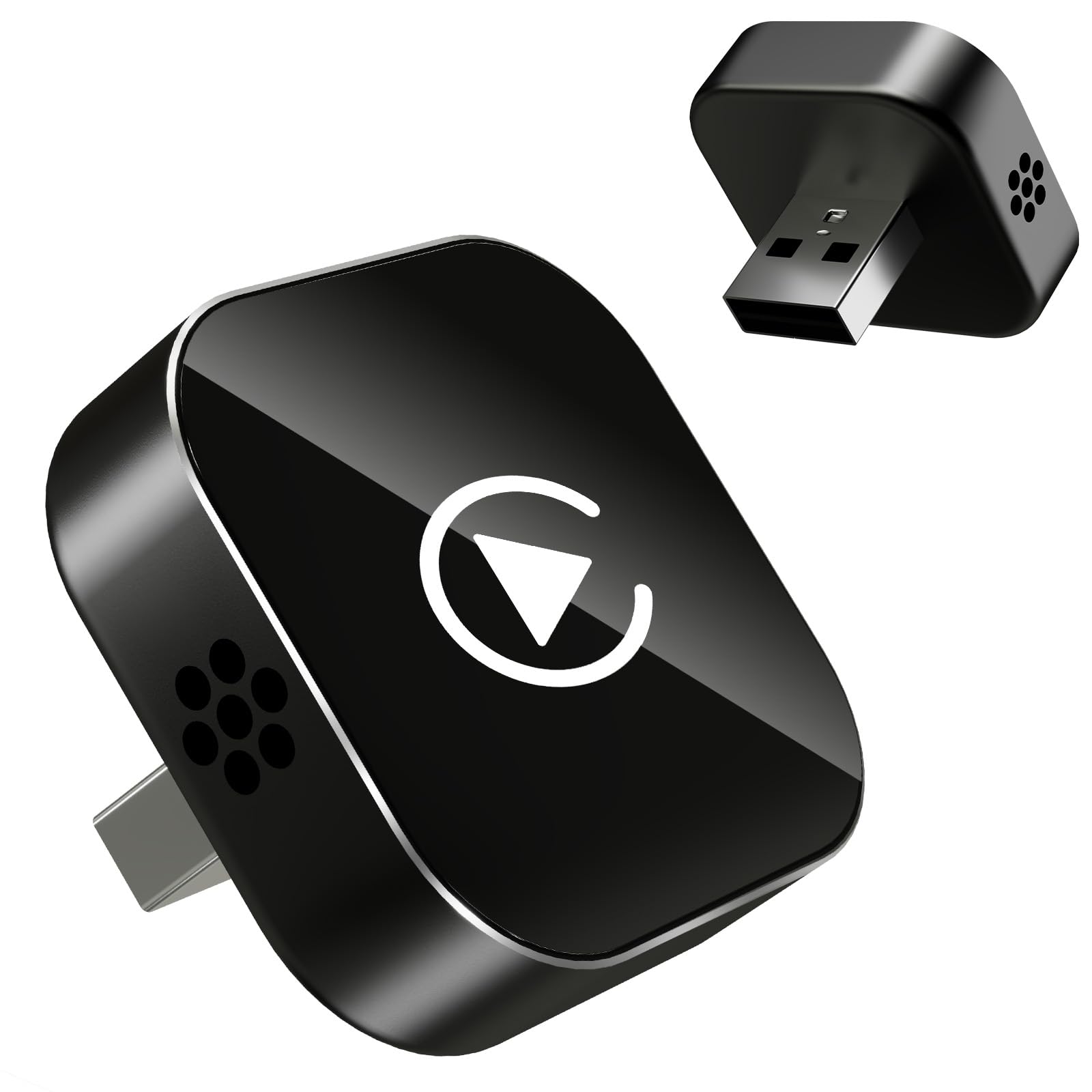 Photo 1 of Wireless CarPlay Adapter, 2026 Upgraded Wired to Wireless for Apple CarPlay & Android Auto, Mini USB Design Car Play Adapter with Type-C Extension, Plug and Play, Stable Connection & No Latency